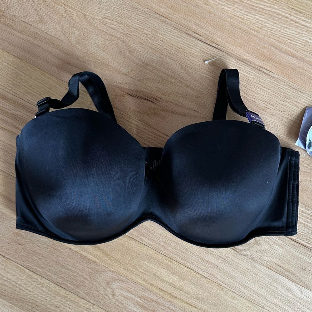 NWT STRAPLESS MULTI-way black‎ bra size 44 DDD 44ddd